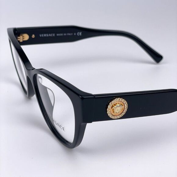 NEW Versace VE3281BA GB1 Black Cat Eye Women Eyeglasses - Picture 4 of 9